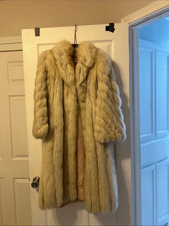 Saga Furs Jackets & Blazers - Saga Furs Long Cream Fur Coat